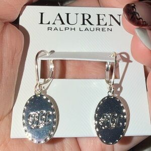 NWT Lauren Ralph Lauren
Sterling Silver Script Logo Orbital Earrings